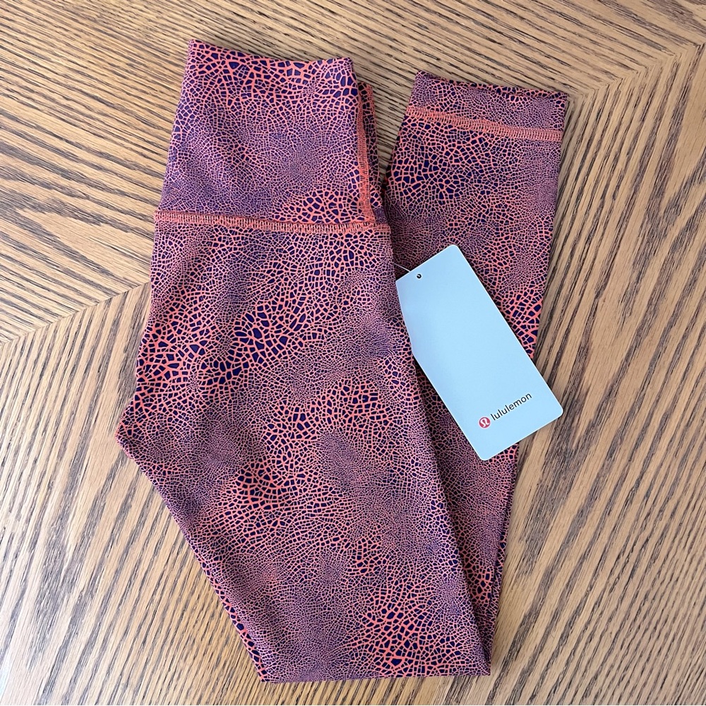 Lululemon Wunder Train High-Rise Tight 25" - Crackle Glaze Vintage Orange - Picture 4 of 7